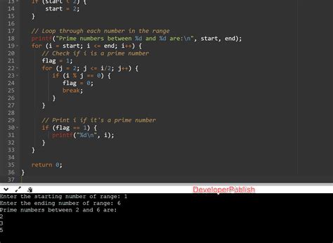 Smallest prime number in given Range .